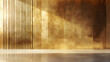 © IA Tuga - A high-end golden wall with elegant vertical lines and a soft reflective surface, creating a sophisticated and modern aesthetic