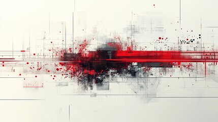 Poster - Dynamic abstract art explosion digital canvas modern design contemporary style high-contrast colors