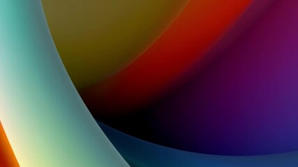 Poster - Abstract swirling forms in vibrant colors. Predominantly red, orange, teal, purple and blue hues create dynamic movement and texture. Smooth gradients and soft lighting create a sense of fluidity and
