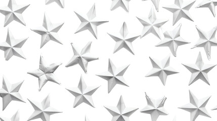 Wall Mural - White star spikes overlay isolated on white