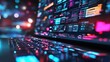 © Nawarit - Laptop with multiple software windows open, tech startup environment