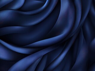 Poster - Soft Flowing Blue Fabric Texture with Elegant Drapes in a Smooth and Modern Design for Background and Textile Use