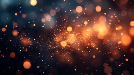 Wall Mural - Abstract image of bright bokeh and small sparkling particles