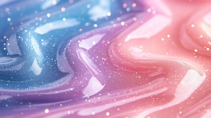 Wall Mural - Beautiful Swirls of Vibrant Pastel Colors with Glittering Light