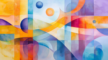 Fototapete - An abstract and meditative painting that reflects the interconnectedness of all things in the universe