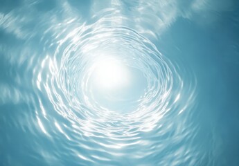Poster - Serene Underwater Scene with Glimmering Sunlight and Gentle Waves Creating a Hypnotic Effect in a Tranquil Aquatic Environment