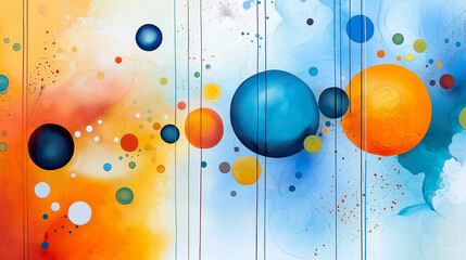 Fototapete - An abstract and meditative painting that reflects the interconnectedness of all things in the universe
