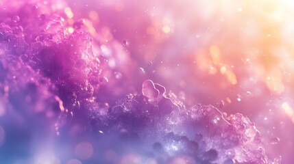 Wall Mural - Abstract macro image showing an icy substance with colorful lighting effects
