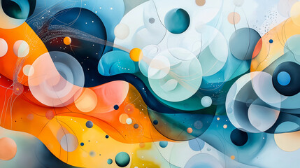 Fototapete - An abstract and meditative painting that reflects the interconnectedness of all things in the universe