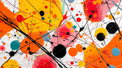 Fototapete - An abstract expressionist masterpiece that captures the explosive energy and raw emotion of the creative process