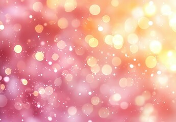 Poster - Soft and Dreamy Bokeh Background with Beautiful Pink and Yellow Gradient for Use in Various Design Projects and Creative Applications