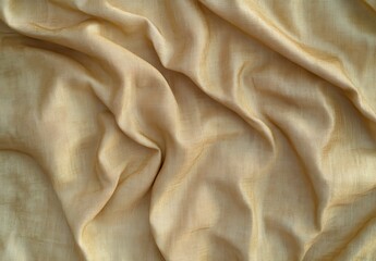 Poster - Soft and Flowing Beige Fabric with Delicate Creases and Pleats Perfect for Textiles, Drapery, and Fashion Photography Backgrounds