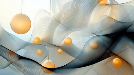 Fototapete - An ethereal tapestry of cosmic strings and celestial bodies woven together in a harmonious symphony