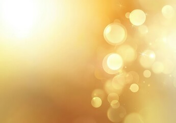 Poster - Soft Golden Background with Blurred Bokeh Effect and Warm Light for Holiday and Celebration Themes