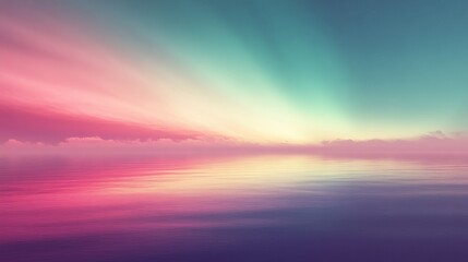 Wall Mural - abstract painting of colorful sky reflecting on smooth water surface