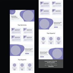 Wall Mural - Email marketing newsletter template Layout for Multipurpose agency business. or Editable landing page for minimal e commerce UI web template