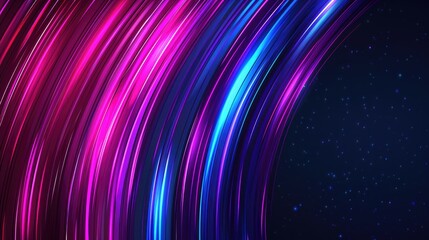 Poster - Colorful Light Waves with Vibrant Digital Abstract Patterns
