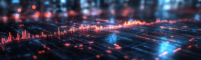 Leinwandbilder - AI-driven analysis of economic stability with a futuristic perspective, illustrated in an engaging image format.