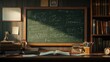 © NAIMAH - Sunlit study, chalkboard equations, bookshelves, desk, learning