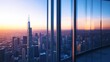 © NAIMAH - Sunset cityscape view from skyscraper office