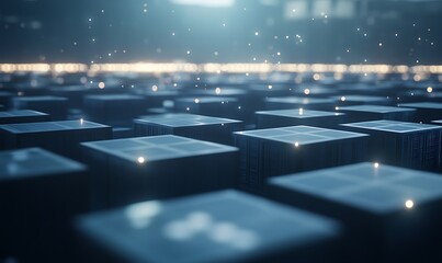 Leinwandbilder - AI-driven supply chain economy concept image focusing on futuristic automation technology.