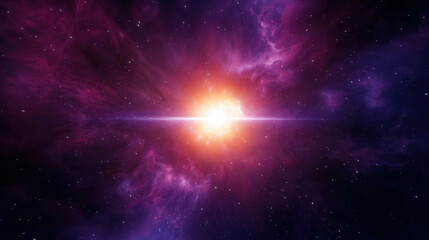 Wall Mural - Stunning Sci-Fi Scene of a Vibrant Cosmic Explosion in Deep Space with Starry Background