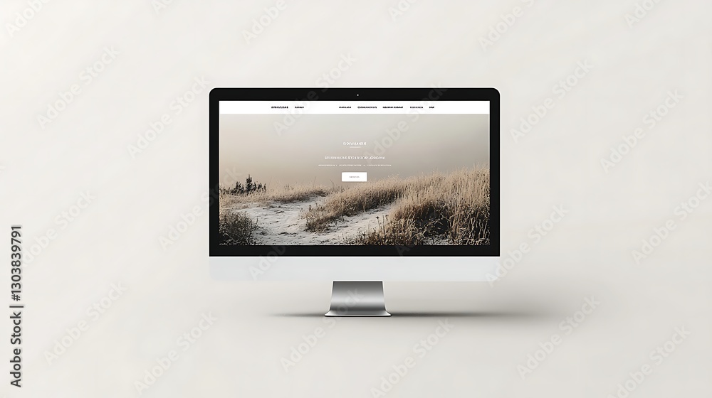 Computer Style Web Design Elegant modern minimalist web design concept showcased on a desktop ...
