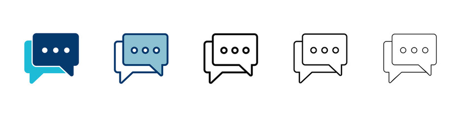 Poster - Chat icon vector isolated on white background. Chat vector icon. Speech bubble. message. contact us