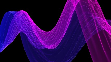 Poster - Dynamic wave patterns abstract background digital art vibrant colors artistic perspective visual concept for engagement