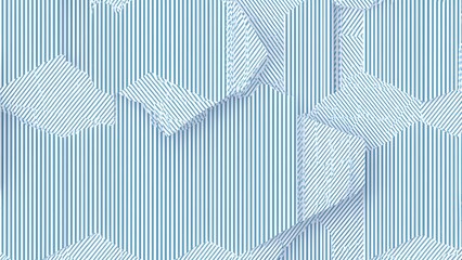 Poster - Dynamic blue striped pattern art abstract design graphic illustration digital artwork modern aesthetics