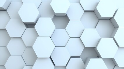 Poster - Hexagonal pattern design modern abstract art graphic design digital environment close-up viewpoint geometric concept for seo impact