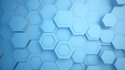 Poster - Hexagonal pattern design abstract background digital art modern aesthetic close-up geometric shapes for creative projects