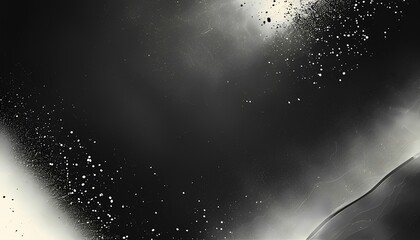 Poster - Dynamic abstract art displaying black and white contrasts art studio digital artwork creative space close-up view modern aesthetic