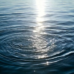Wall Mural - Abstract White Transparent Water Ripples Natural Light Reflection on a Calm Surface