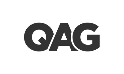 Poster - QAG logo design template with strong and modern bold text. Initial based vector logotype featuring simple and minimal typography. Trendy company identity.