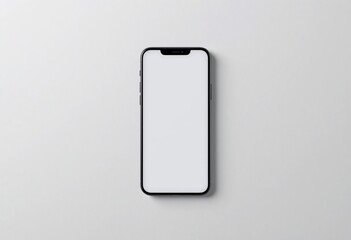Poster - Modern Smartphone Presentation On Gray, A Device With Clean Lines For Technology Projects...minimalist Mobile Phone Concept For Design. Sleek Communication Tool. Elegant.