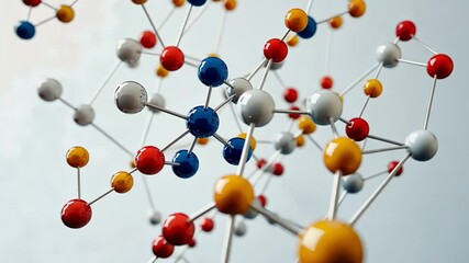 Abstract Molecular Structure: A Colorful 3D Representation of Atoms and Bonds