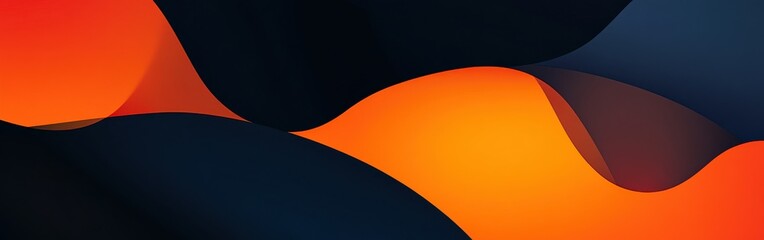 Aufkleber - Bold and vibrant abstract graphic featuring deep gradients and fluid shapes with striking color contrasts