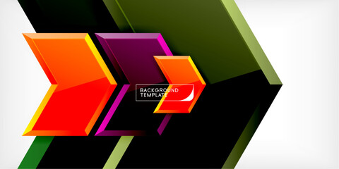 Poster - Technology dynamic arrow geometric background. Vector Illustration For Wallpaper, Banner, Background, Card, Book Illustration, landing page