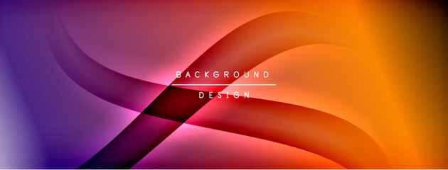 Poster - Gradient and shadow wave line geometric background. Vector Illustration For Wallpaper, Banner, Background, Card, Book Illustration, landing page