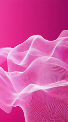 Poster - Abstract wave patterns digital art graphic design vibrant pink background close-up modern aesthetic