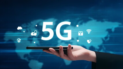 Poster - Exploring the future of 5g technology global connectivity digital graphics high-tech environment close-up perspective