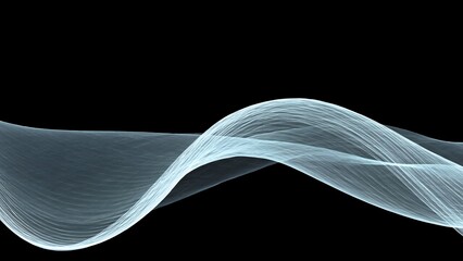 Poster - Dynamic wave patterns in abstract art digital space visual design modern aesthetic close-up view creative expression