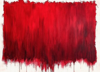 Poster - Bold Abstract Red Canvas Artwork with Vibrant Textures and Rich Shades Creating a Stunning Visual Impact and Emotional Depth for Modern Decor