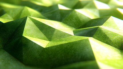 Poster - Green geometric texture, sunlight background
