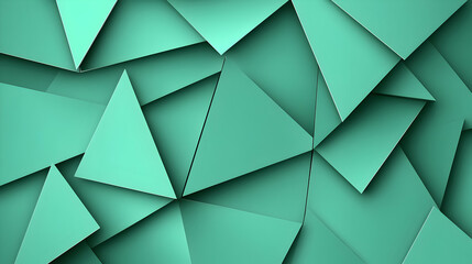 Poster - Abstract teal triangle pattern background