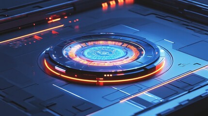 Poster - A futuristic design showcasing digital technology and advanced computing