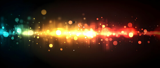 Poster - Abstract lightwave, energy flow, cosmic background, website banner