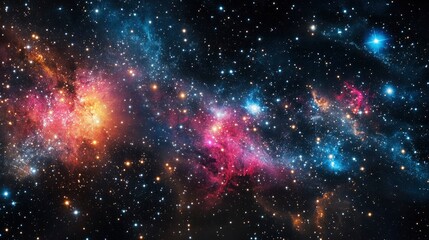 Wall Mural - celestial nebula a symphony of cosmic colors