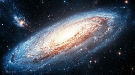 Wall Mural - majestic spiral galaxy in deep space celestial wonder